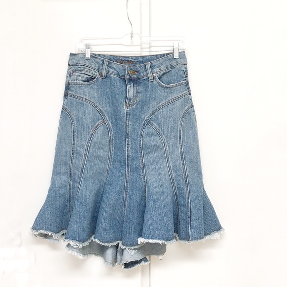 Younique Dresses & Skirts - Younique Jeans Flared Bottom Skirt Younique Dresses & Skirts - Younique Jeans Flared Bottom Skirt